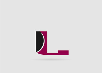 Abstract letter L logo design template
