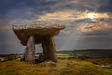 Polnabrone Dolmen in Burren, Co. Clare - Ireland