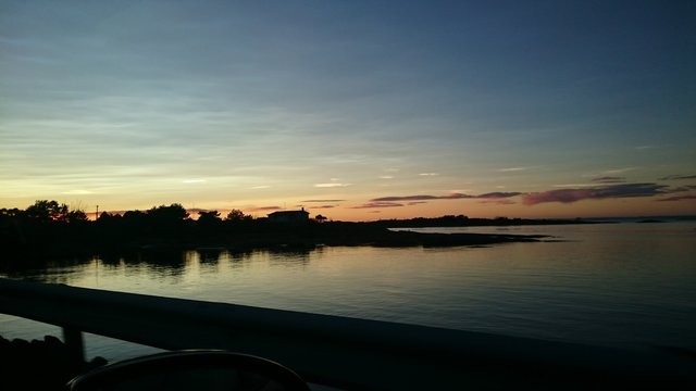 Sunset and calm water
