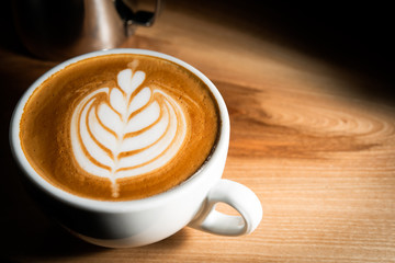 Italian cappuccino with decoration