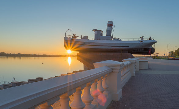 Ship "Hero". Nizhny Novgorod city. Russia 