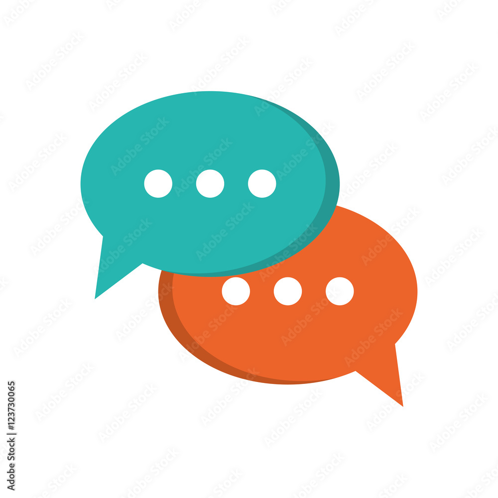 Poster bubble con. communication message discussion and conversation theme. isolated design. vector illustr