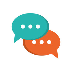 Bubble con. communication message discussion and conversation theme. Isolated design. Vector illustration