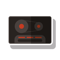 Cassette device icon. Music sound musical technology communication and media theme. Isolated design. Vector illustration