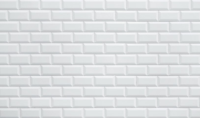 white ceramic brick tile wall - obrazy, fototapety, plakaty