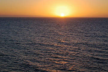 sunset on pacific ocean