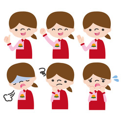 コンビ二定員女性03パターン6種