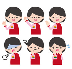 コンビ二定員女性04パターン6種