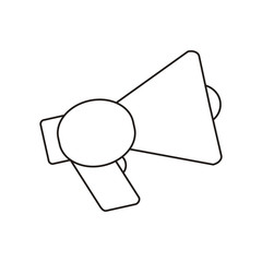 Megaphone device icon. Amplifer speaker bullhorn and announce theme. Isolated design. Vector illustration