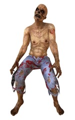 Zombie Monster 3D Illustration