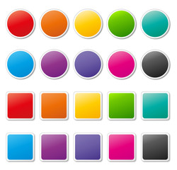 colorful icons on white background