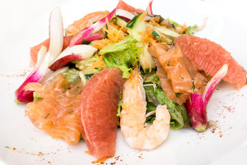 Fresh salad - Delicious fresh salad with tomatoes, lettuce, eggp