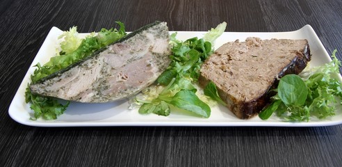 plateau de charcuterie,terrines de campagne