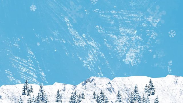 Winterlandschaft Scherenschnitt Animation