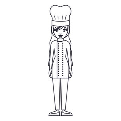 chef woman cartoon icon. Avatar people person and human theme. Isolated design. Vector illustration