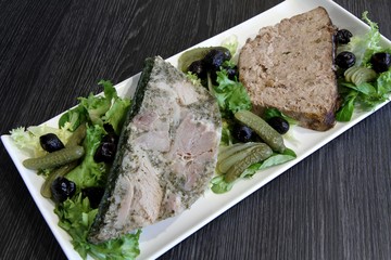 plateau de charcuterie,terrines de campagne