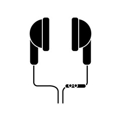 Headphone device icon. Music sound audio stereo and technology theme. Isolated design. Vector illustration