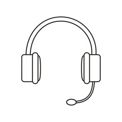 Headphone device icon. Music sound audio stereo and technology theme. Isolated design. Vector illustration