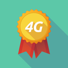 Long shadow badge with    the text 4G