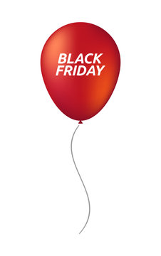 Isolated balloon with    the text BLACK FRIDAY