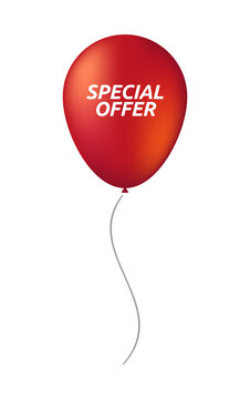 Isolated balloon with    the text SPECIAL OFFER