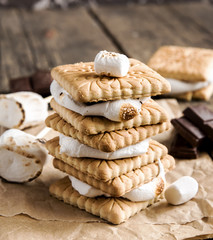 Ingredients for smores