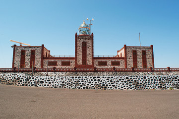 Fuerteventura: il faro de la Entallada, costruito tra il 1953 e il 1954 nel punto più vicino alla costa africana, il 7 settembre 2016