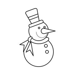 Snowman icon. Merry christmas season celebration and decoration theme. Isolated design. Vector illustration