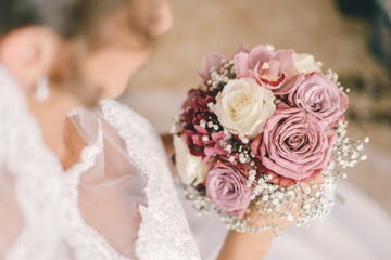 Flowers on wedding day