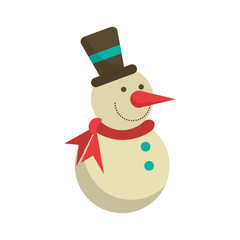 Snowman icon. Merry christmas season celebration and decoration theme. Isolated design. Vector illustration