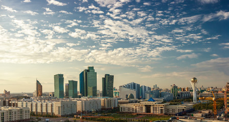 Astana at evening - obrazy, fototapety, plakaty