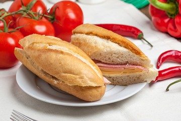 Italian panini sandwich.