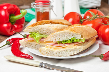 Italian panini sandwich.