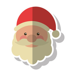 Santa icon. Merry christmas season celebration and decoration theme. Isolated design. Vector illustration