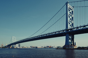 Fototapeta na wymiar Benjamin Franklin Bridge. Philadelphia, Pennsylvania.