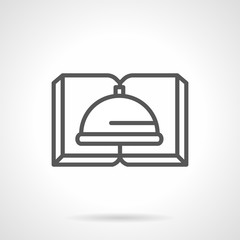 Cook book simple line vector icon