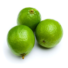 Lime fruit isolated on white