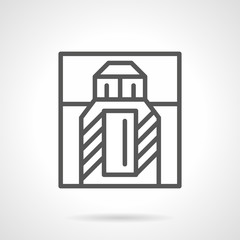 Perfumery bottle and box simple line vector icon