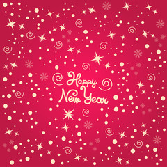 Abstract seamless pattern for girls, boys, clothes Creative vector background with congratulation, snowflakes, stars. Funny wallpaper for textile and fabric. Fashion style.Colorful bright.Black, white