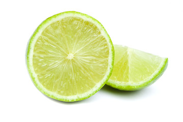 Lime fruit isolated on white
