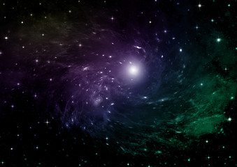 galaxy in a free space