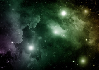 galaxy in a free space