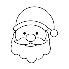 Santa icon. Merry christmas season celebration and decoration theme. Isolated design. Vector illustration