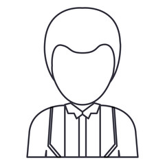 Man cartoon icon. Avatar people person and human theme. Isolated design. Vector illustration