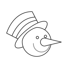 Snowman icon. Merry christmas season celebration and decoration theme. Isolated design. Vector illustration