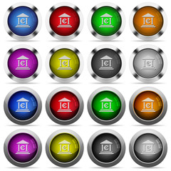 Euro bank glossy button set