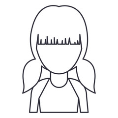 Woman cartoon icon. Avatar people person and human theme. Isolated design. Vector illustration