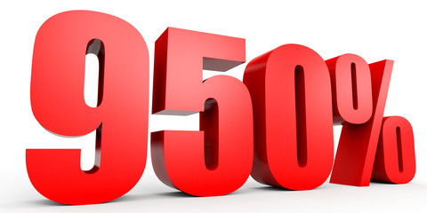 Discount 950 percent off. 3D illustration.