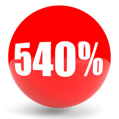 Discount 540 percent off. 3D illustration.
