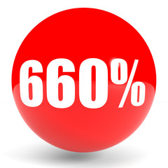 Discount 660 percent off. 3D illustration.